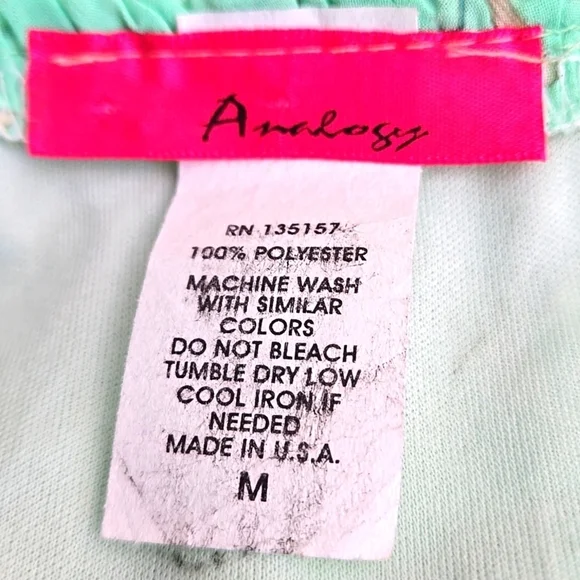 Analogy Seafoam Green Hi-Lo hem Dress Spaghetti Straps Short Under-Lining Size M - Picture 6 of 10